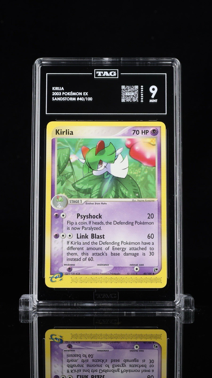 💜 Kirlia 40/100 Sandstorm Regular TAG GRADE 9! TOP RANKED! SHOOT OFFER!💨