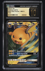 🔥 2019 Pokemon Black Star Promo Raichu GX #SM213~ PRISTINE 10 GOLD LABEL💨