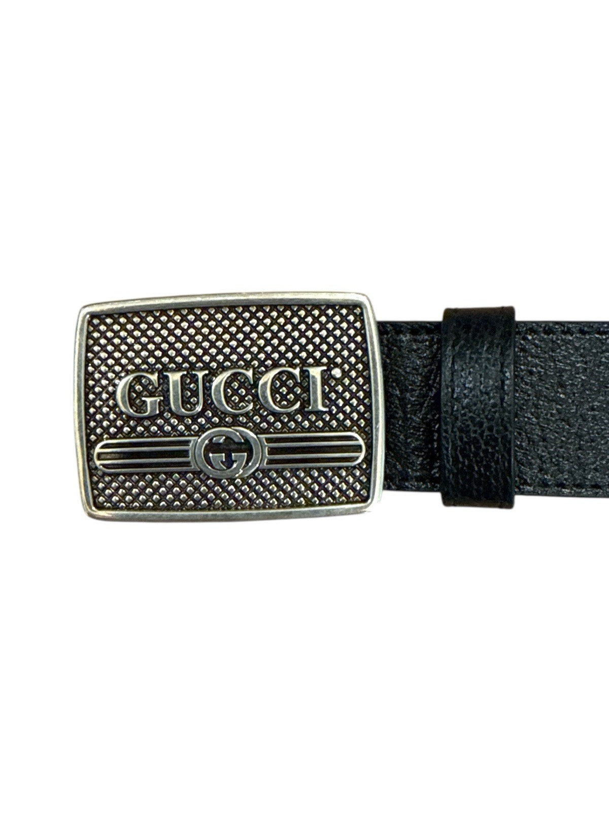 ‼️NEW GUCCI MENS BLACK LOGO BOX BUCKLE DRESS BELT! SIZE 95X39~ SHIP SAME DAY💨