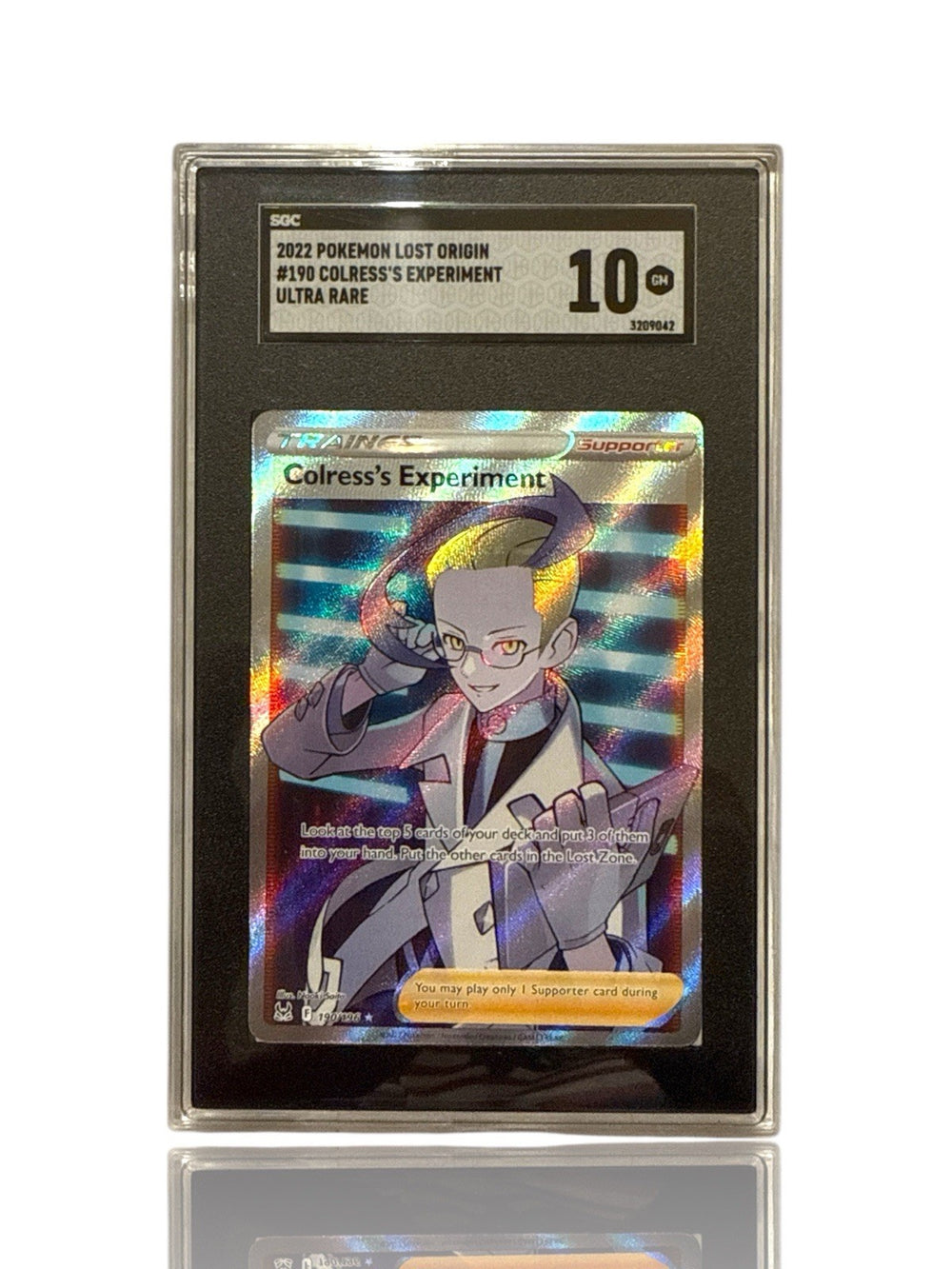 ‼️Pokemon Colress's Experiment (Full Art) 190/196: Lost Origin Holo GRADE 10!💨