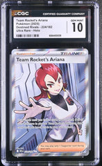 ‼️Team Rocket's Ariana 224/182 Sv10: Destined Rivals Holo GRADE 10! SHIPS FAST💨