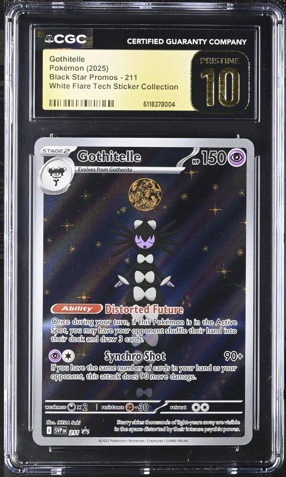 😈 Gothitelle #211 Scarlet & Violet Promo Card GRADE 10 PRISTINE GOLD LABEL💨