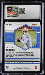 ‼️2021 Panini Mosaic Justin Herbert #111 Reactive Blue Mosaic Prizm SHOOT OFFER
