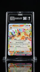 ‼️FLAREON EX 2025 POKÉMON  PRISMATIC EVOLUTIONS #014~TAG GRADE 9! SHIPS FAST💨