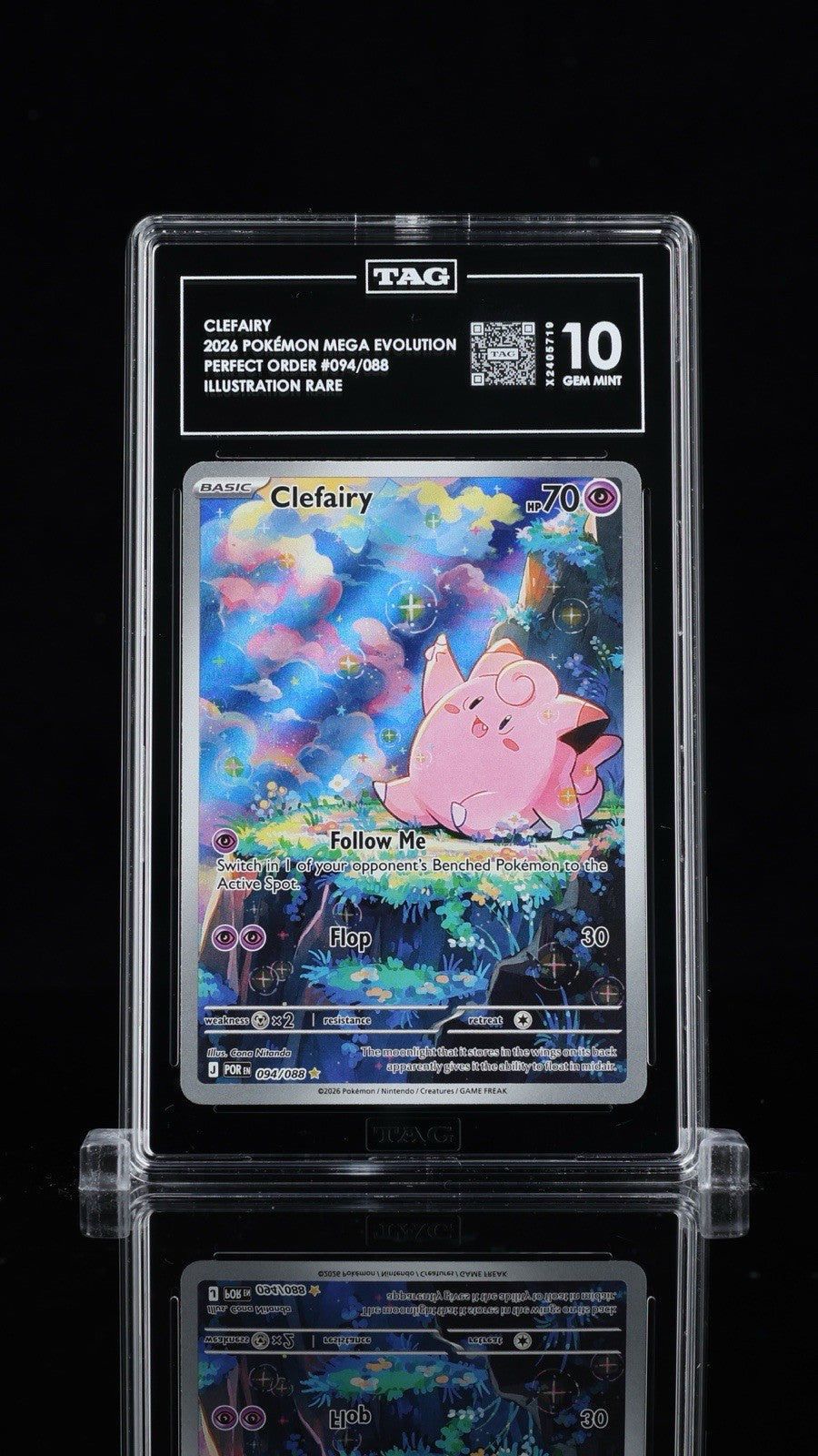 💎 Clefairy #094 Perfect Order Holo TAG GRADE 10! FAST SHIP SHOOT OFFER!💨