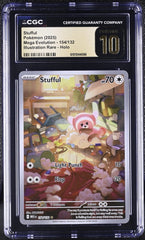 ‼️Stufful 154/132: Mega Evolution Holo GRADE 10 PRISTINE GOLD LABEL TOP POP💨