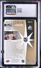 ‼️2022-23 UD SP Game Used - Rookie Outbursts Brandt Clarke Auto Jersey GRADED💨