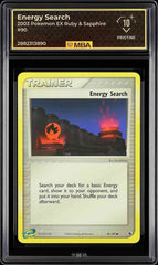 ⚠️Energy Search #90 Pokemon EX Ruby & Sapphire~PRISTINE 10 MBA BLACK LABEL POP 1