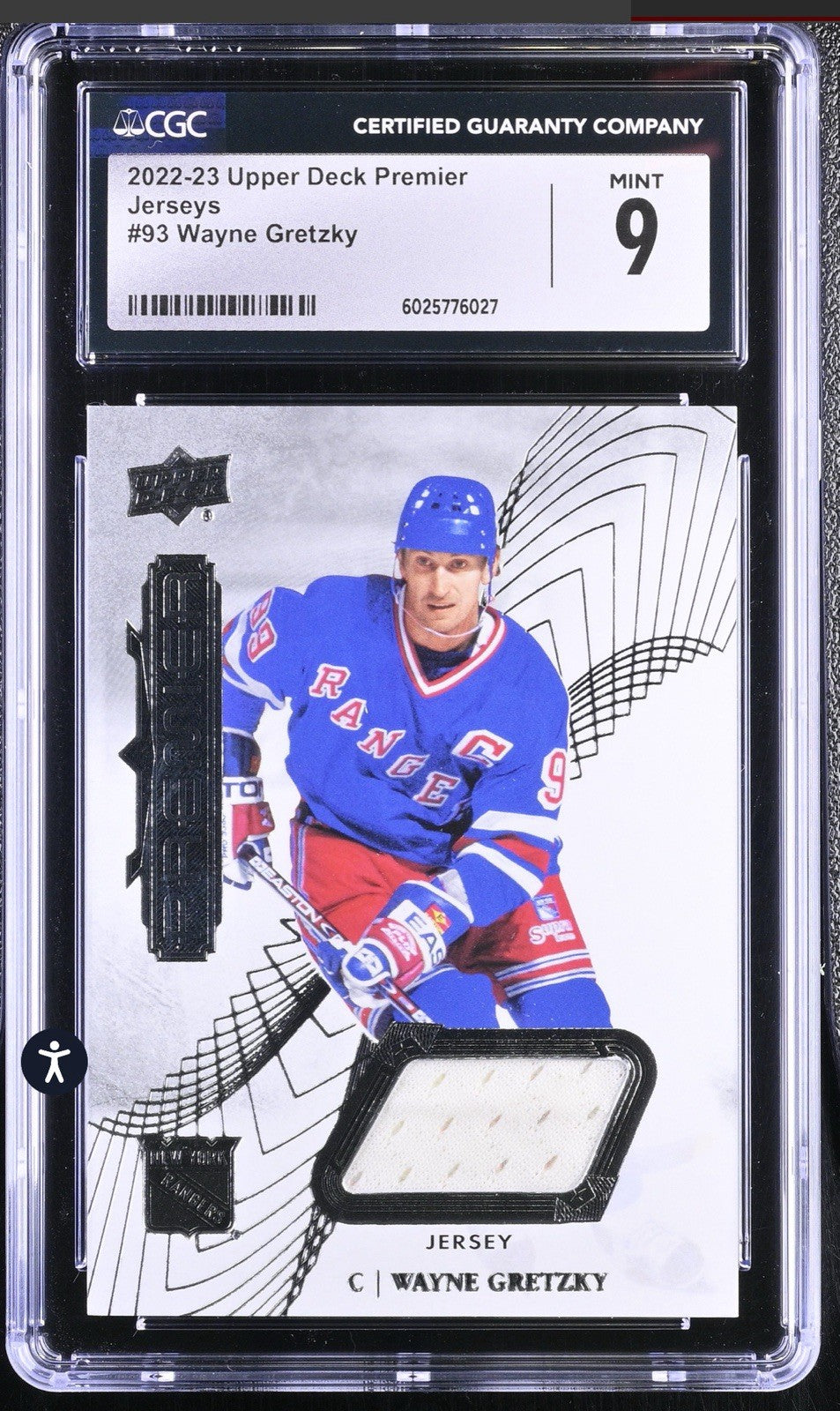 ‼️2022-23 Upper Deck Premier - Legends Wayne Gretzky #93 GRADE 9💨FAST SHIP