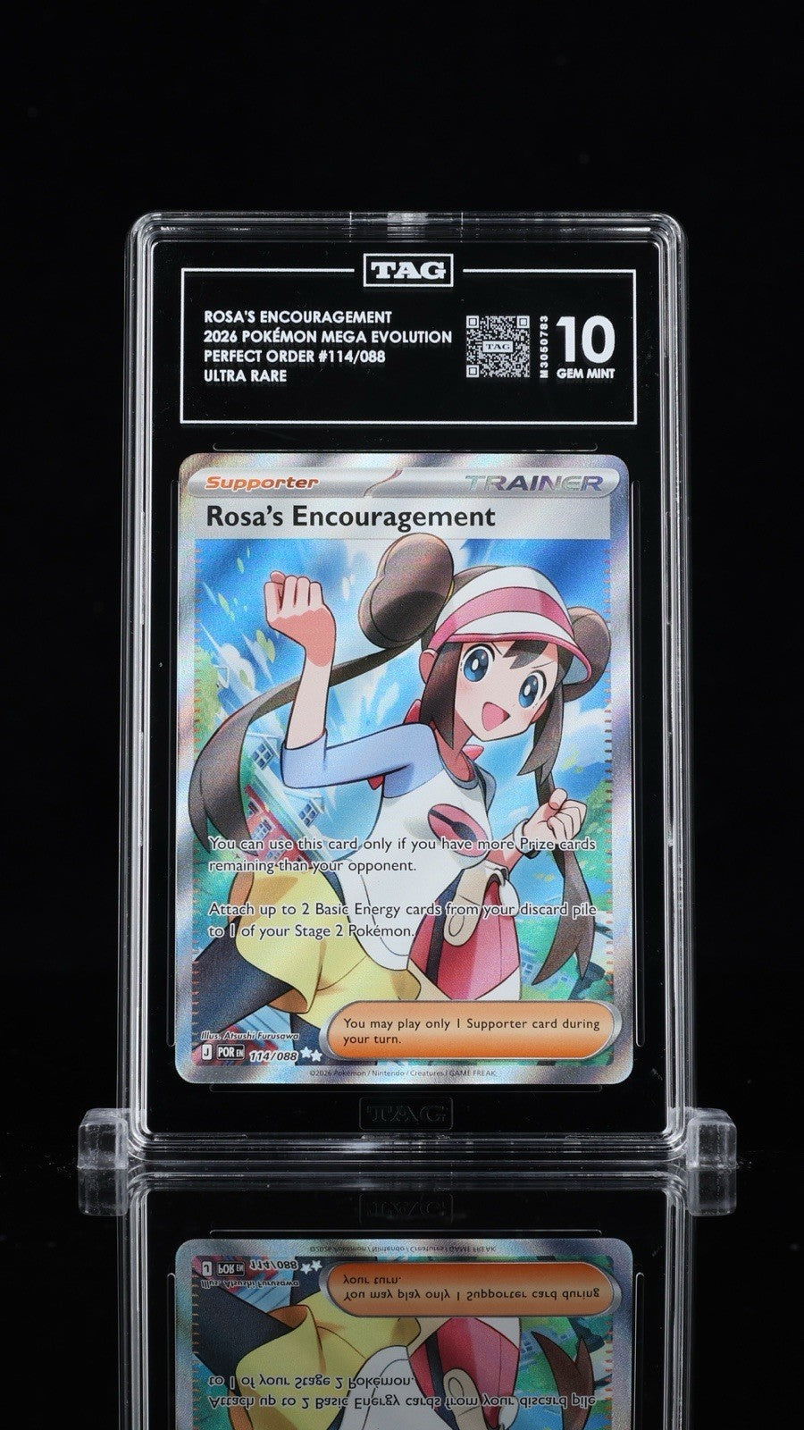 💎 Rosa's Encouragement 114 Pokemon Perfect Order Holo TAG GRADE 10! LOW POP!💨