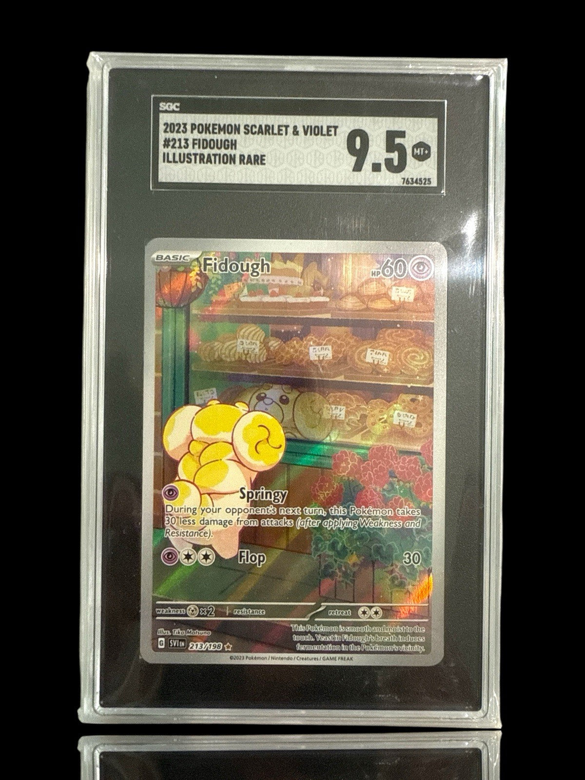 ‼️2023 POKEMON SCARLET & VIOLET #213 FIDOUGH ILLUSTRATION RARE GRADE 9.5!💨