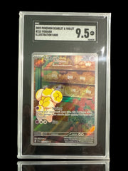 ‼️2023 POKEMON SCARLET & VIOLET #213 FIDOUGH ILLUSTRATION RARE GRADE 9.5!💨