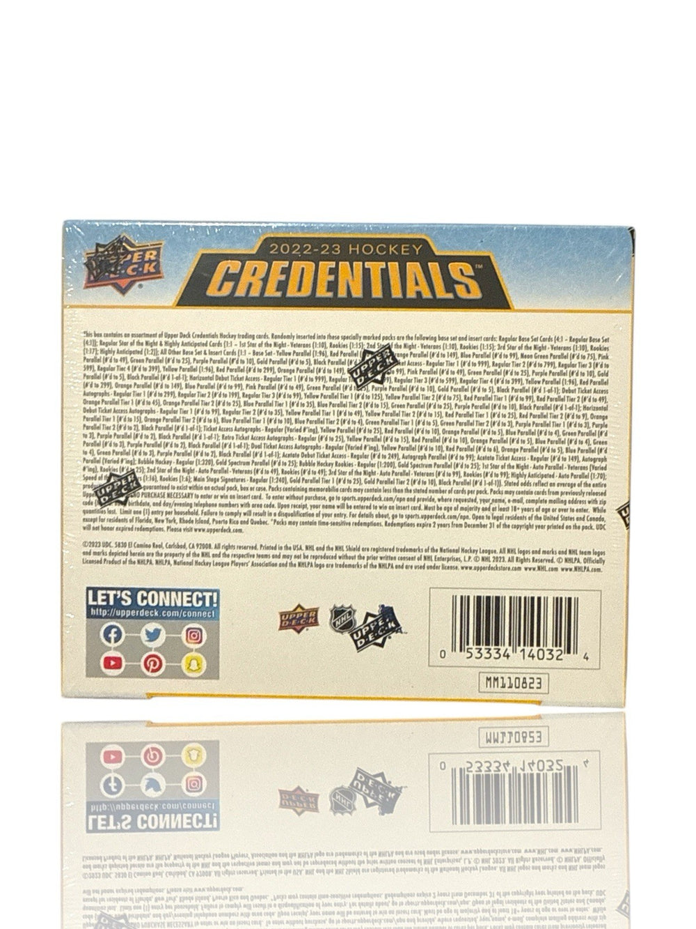 ‼️2022/23 UPPER DECK CREDENTIALS HOCKEY SEALED HOBBY BOX~FAST SHIP~SHOOT OFFER💨