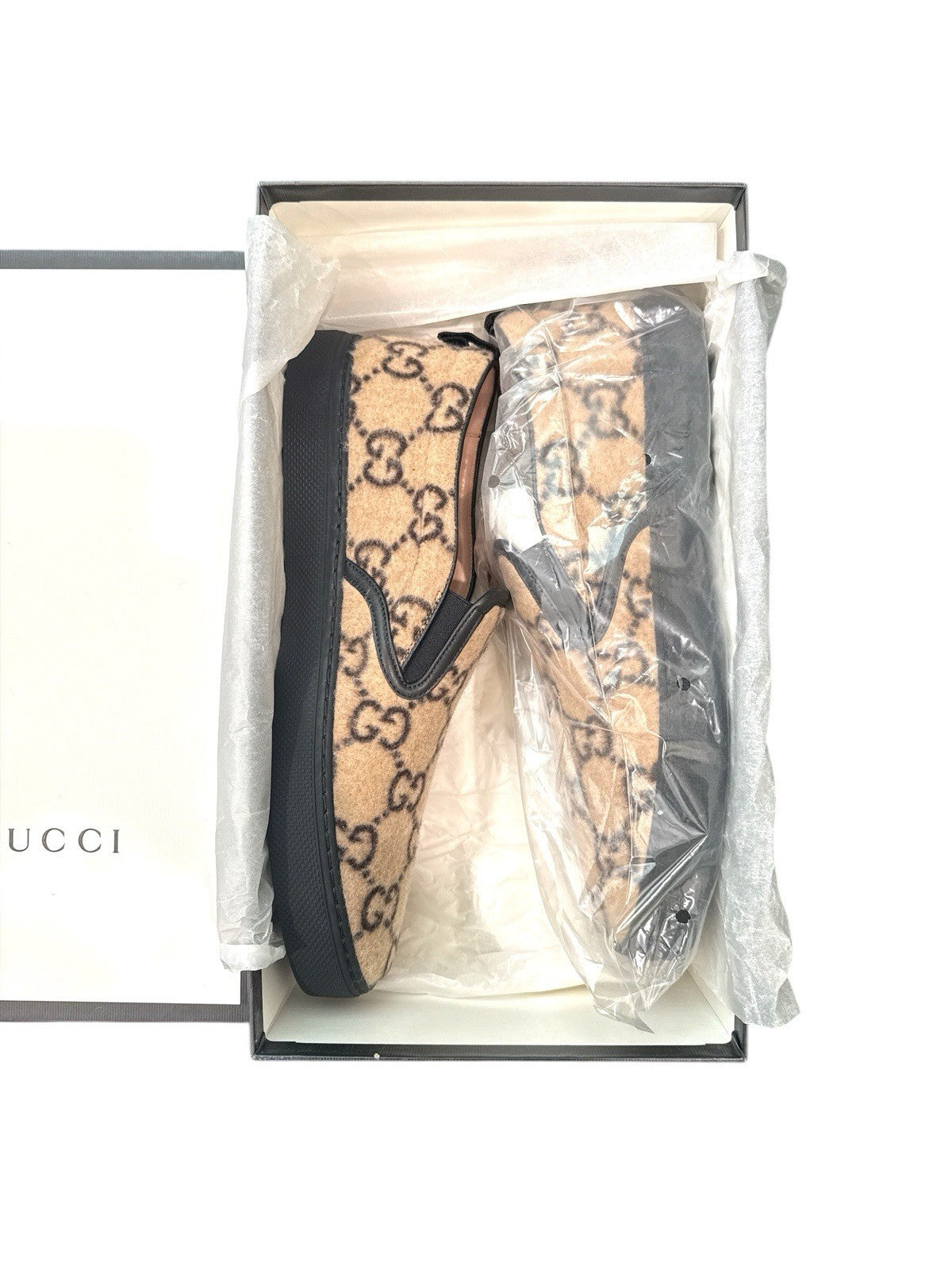 ‼️NEW IN BOX GUCCI GG Monogram Wool Slip-On GUCCI SZ 12! FAST SHIP~SHOOT OFFER💨
