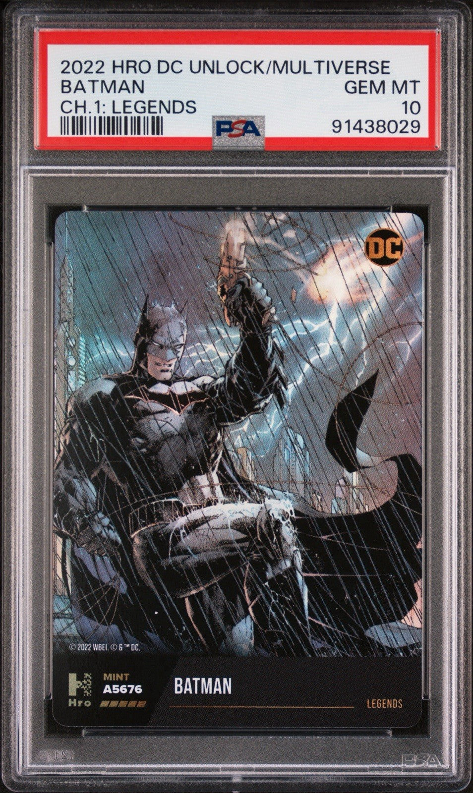 ‼️2022 DC COMICS BATMAN LEGENDS CARD PSA GRADE 10! LOW POP! SHIPS SAME DAY💨