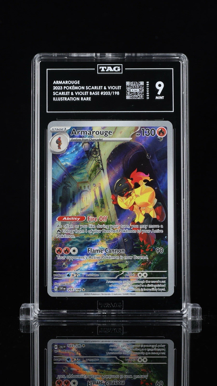 🔥 Armarouge #203 Scarlet & Violet Base Set TAG GRADE 9! FAST SHIP SHOOT OFFER💨