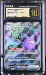 ‼️Team Rocket's Crobat ex 217/182 Destined Rivals Holo GRADE 10 PRISTINE!💨