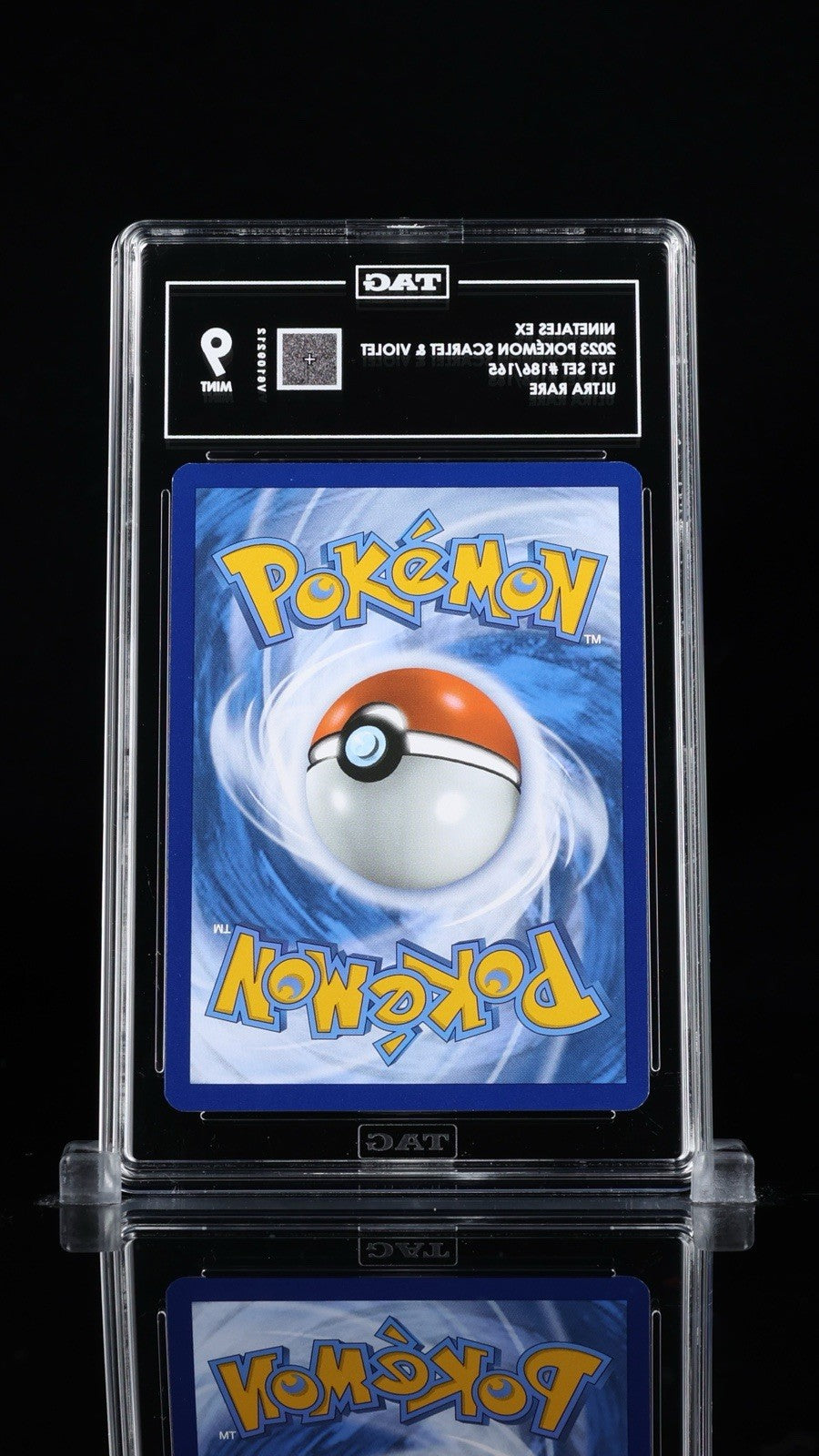 ‼️NINETALES EX 2023 POKÉMON SCARLET & VIOLET 151 SET #186/165 TAG GRADE 9!💨