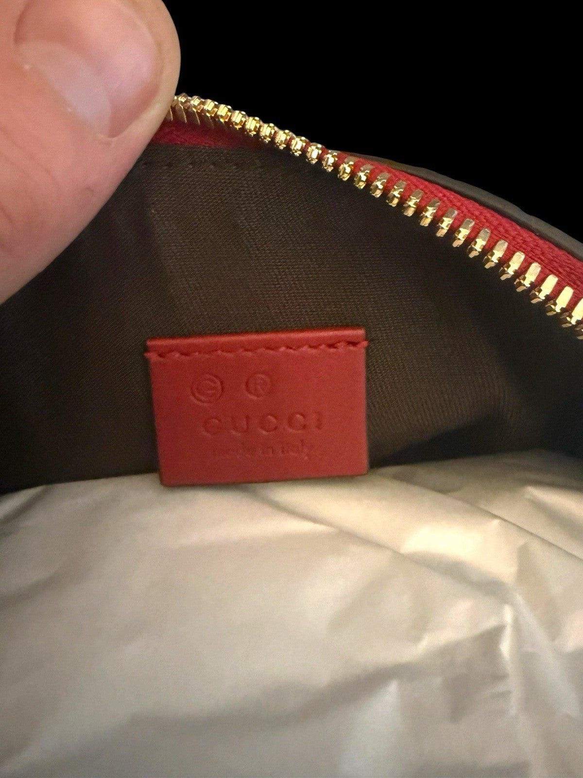 ❤️ RARE NEW GUCCI Red Guccissima Cosmetic Pouch W/ Box~ FAST SHIP SHOOT OFFER💨