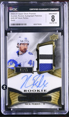 ‼️2022-23 Upper Deck Premier Acetate Rookie Auto Patch Nick Perbix Gold 15/65💨