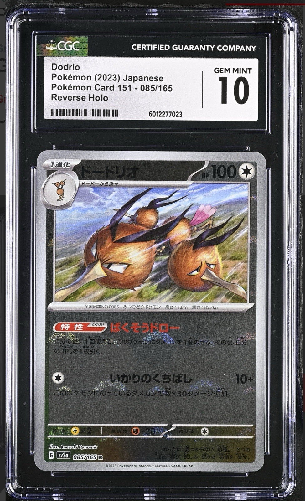 ‼️Dodrio PokeBall 085/165: Pokemon Card 151 Holo Japanese GRADE 10~SHOOT OFFER💨