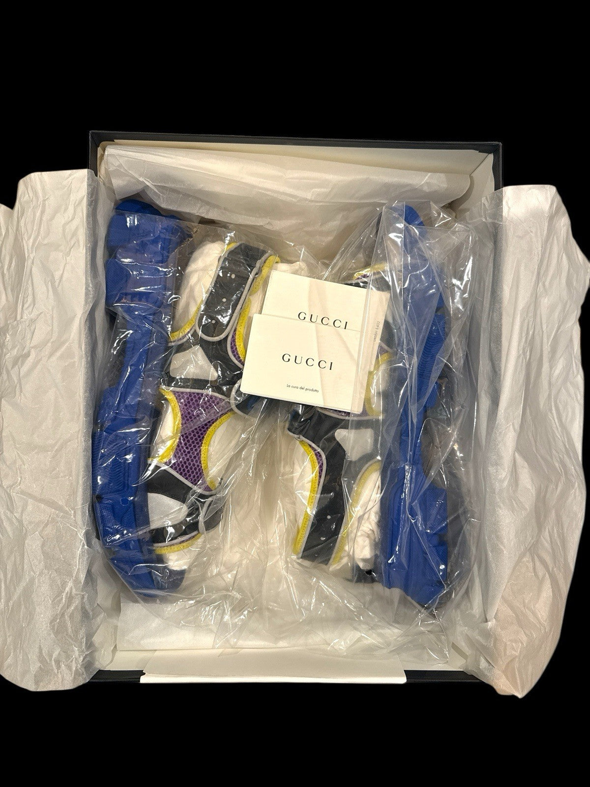 🔥NEW GUCCI MENS SANDALS BLUE & PURPLE RARE! GUCCI SIZE 13~SAME DAY SHIP!💨