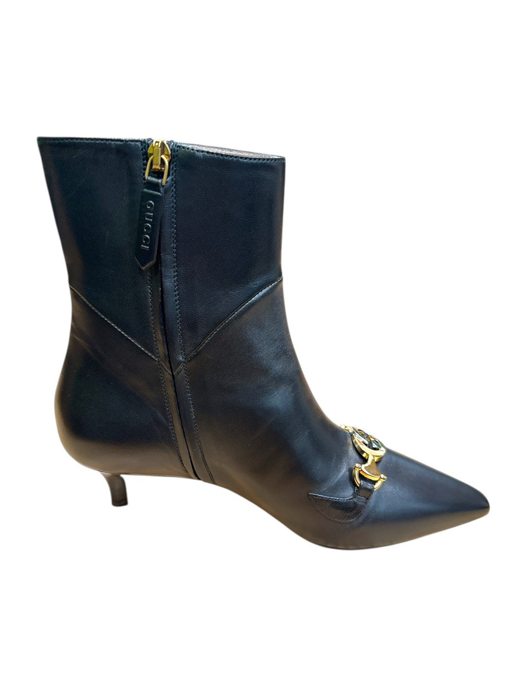 ‼️BRAND NEW IN BOX Gucci Zumi Nappa Charlotte Nero Black Leather Boots~SIZE 38+