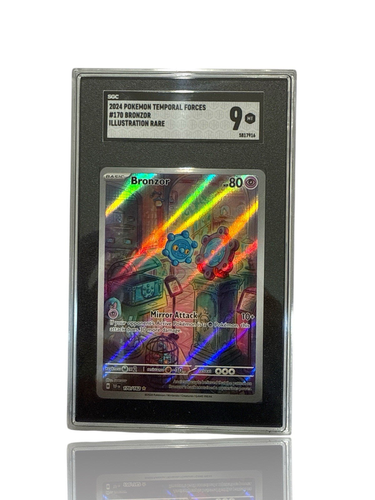 ‼️Pokemon Bronzor 170/162: Temporal Forces Holo GRADE 9! FAST SHIP~SHOOT OFFER💨