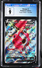 ‼️Pokemon Hoopa V Full Art 253/264: Fusion Strike Holo GRADE 9! SAME SAY SHIP💨