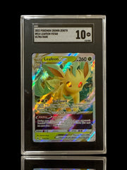 🍃Leafeon VSTAR 014/159 Crown Zenith Holo GRADE 10! FAST SHIP~SHOOT OFFER!💨