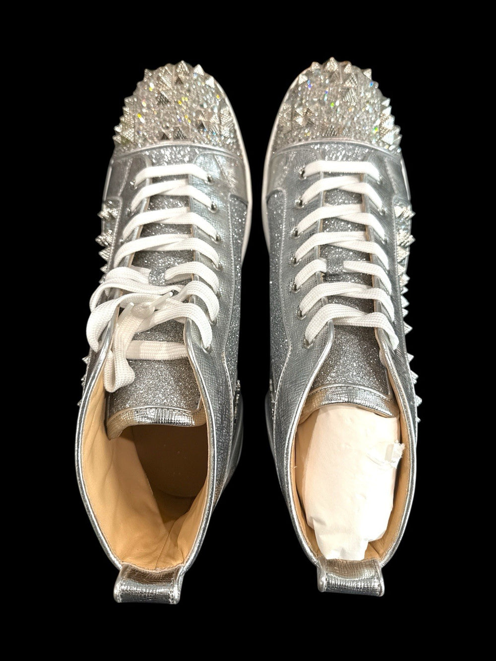 ‼️HARD TO FIND Christian Louboutin Louis Max Flat Suede/Glit Mini Palm 46.5~12.5