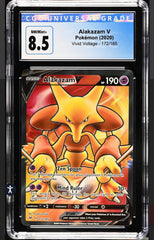 ‼️Alakazam V (Full Art) 172/185: Vivid Voltage Holo GRADE 8.5! SHOOT A OFFER!💨