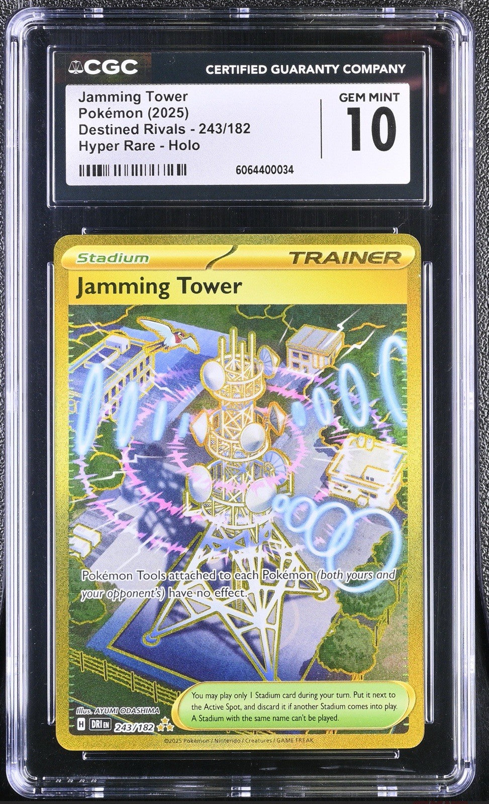 ‼️Jamming Tower 243/182 Sv10: Destined Rivals Holo GRADE 10! SHIPS SAME DAY!💨