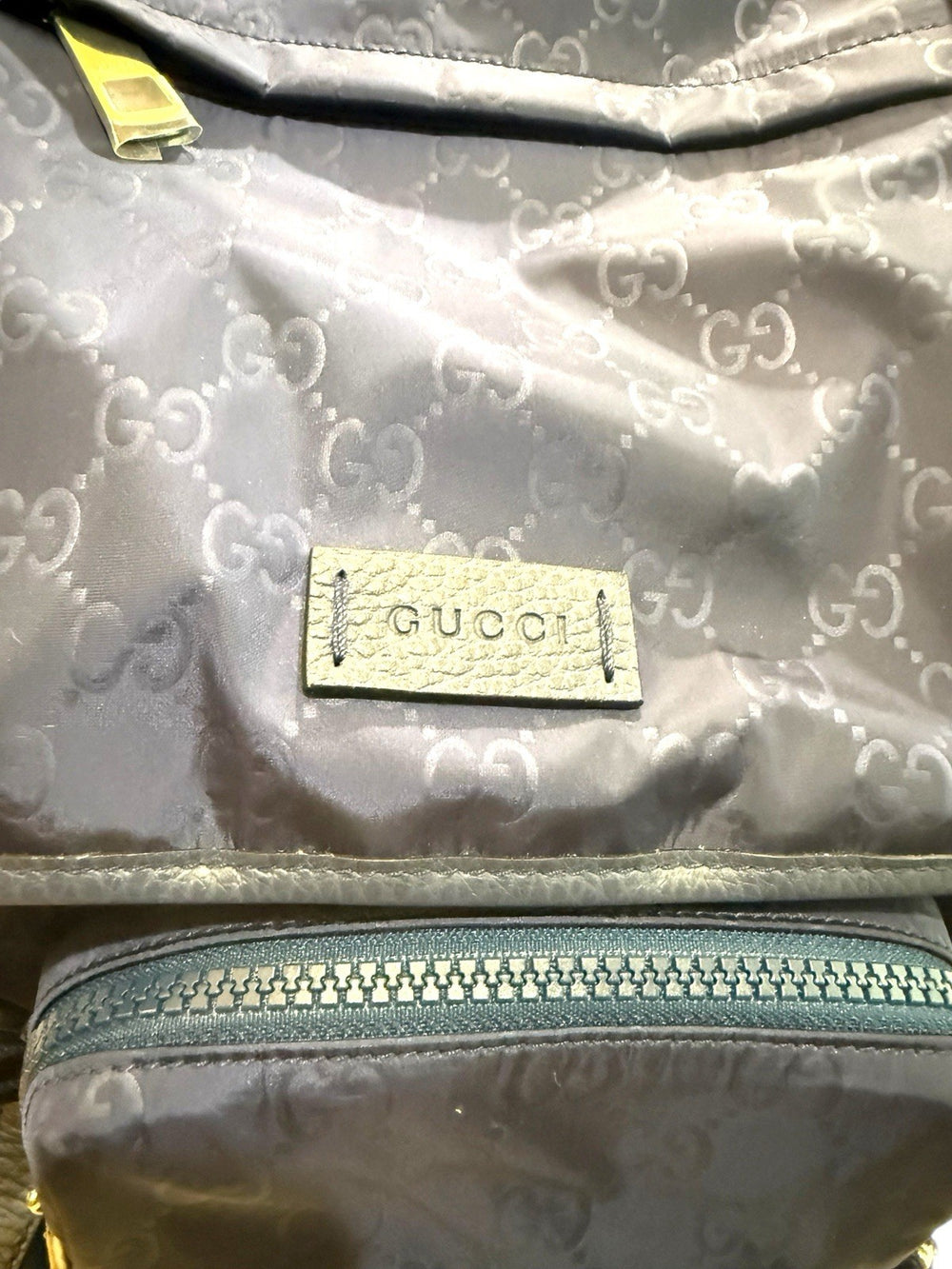 🌟NEW GUCCI Blue Medium Nylon & Leather Guccissima Backpack~SHOOT OFFER!💨