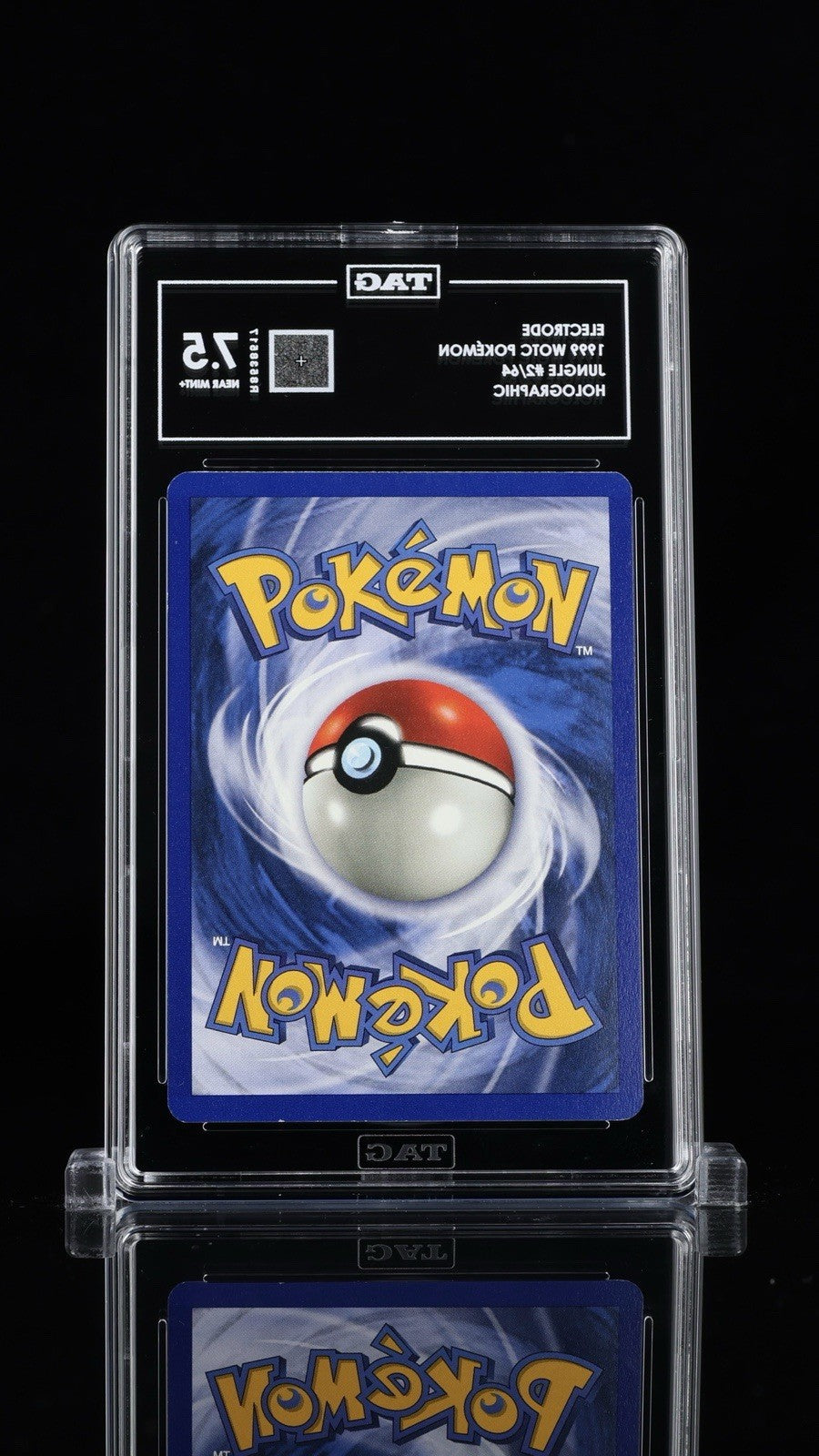 🚨Pokémon TCG Electrode Jungle #2 Holo Unlimited Holo Rare~TAG GRADE 7.5!💨