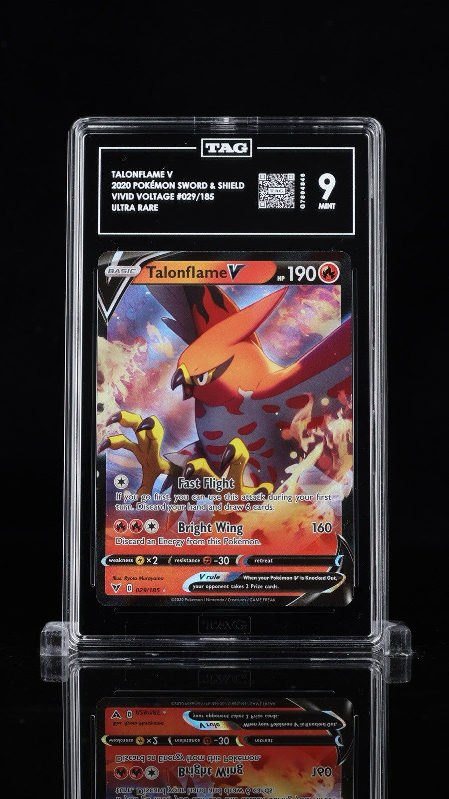 ⚠️ Talonflame V 029 Pokemon Vivid Voltage~TAG GRADE 9~FAST SHIP SHOOT OFFER!💨