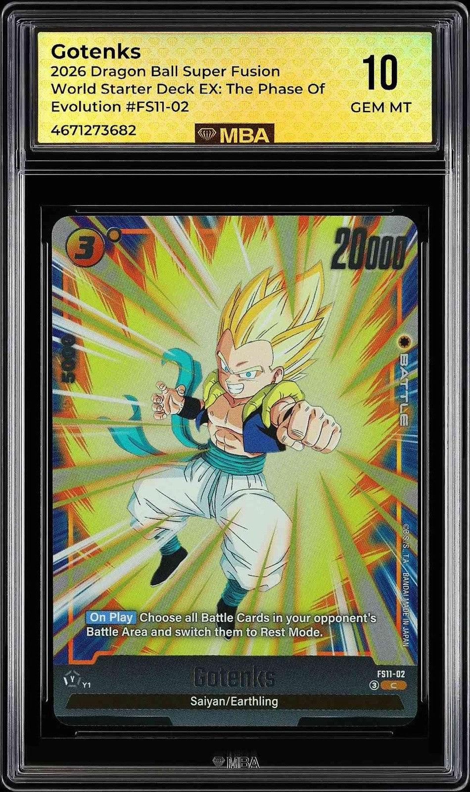 ⚠️ Gotenks~ FS11-02 The Phase of Evolution DBS~ MBA GRADE 10~ SHOOT OFFER💨