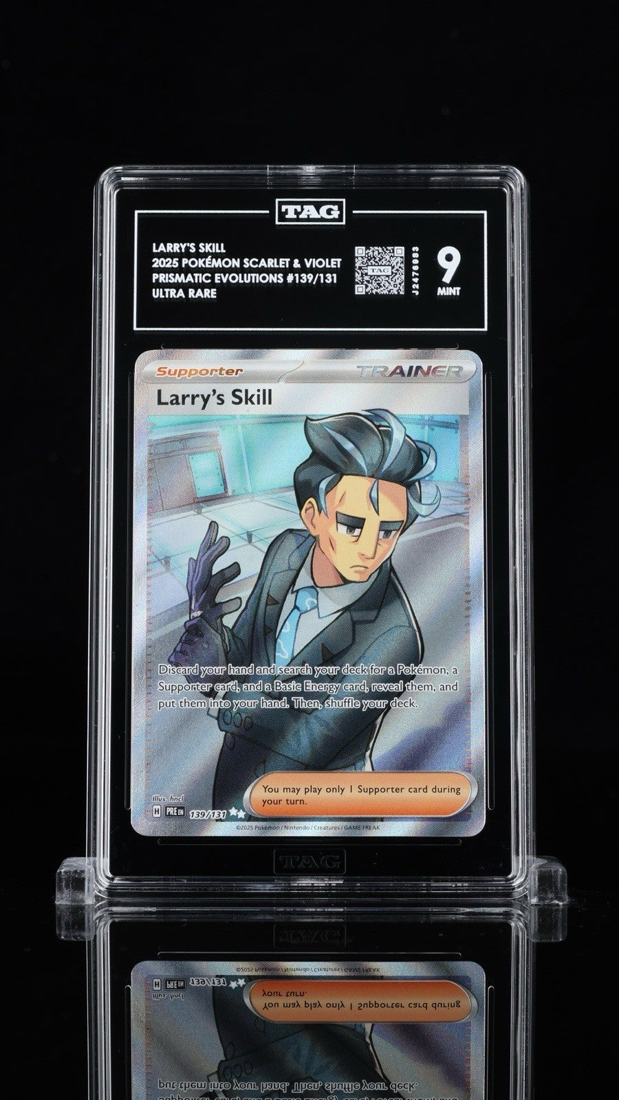 ⚠️ Larry's Skill #139 Pokemon Prismatic Evolutions~TAG 9~FAST SHIP SHOOT OFFER💨