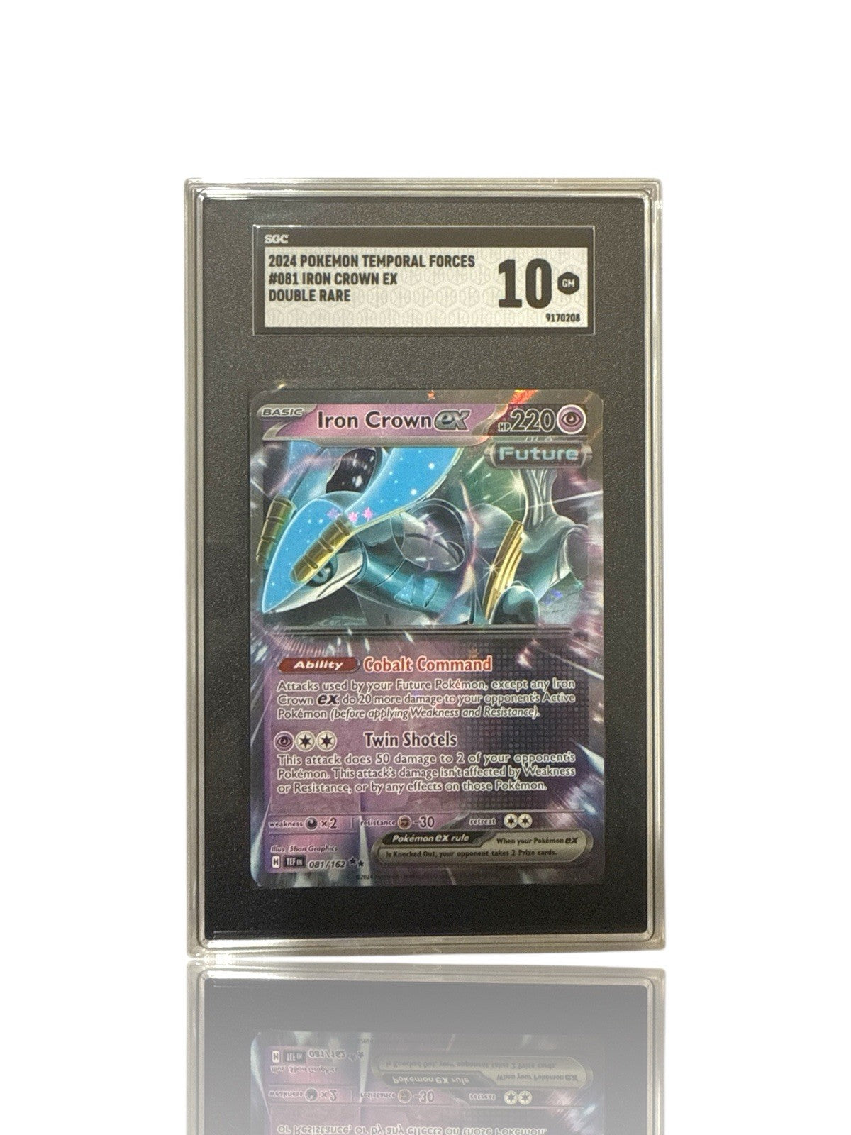 ‼️Pokemon Iron Crown ex 081/162: Temporal Forces Holo GRADE 10! SHOOT OFFER!💨