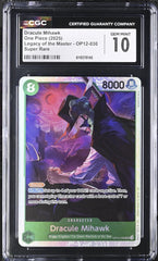 💎 Dracule Mihawk OP12-030 One Piece Legacy of the Master Foil GRADE 10!💨