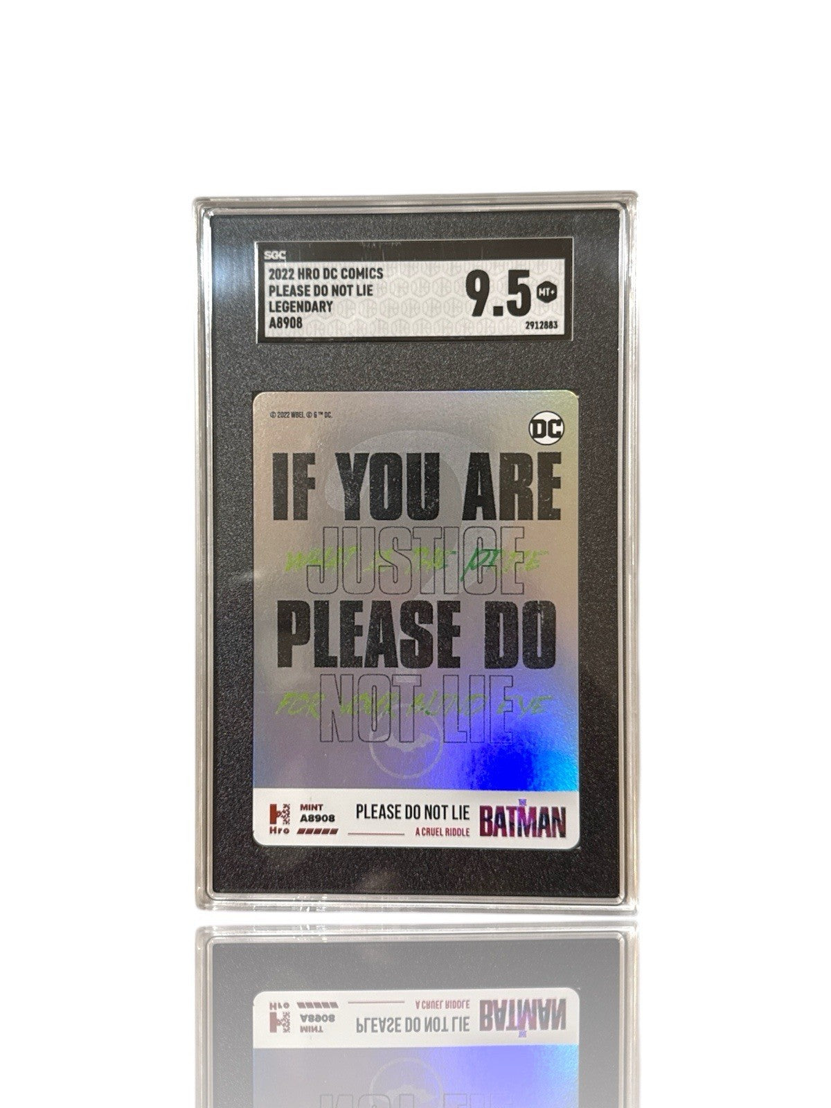 ‼️DC COMICS BATMAN PLEASE DO NOT LIE CARD GRADE 9.5! FAST SHIP~SHOOT OFFER!💨
