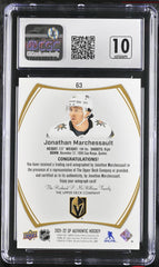 ‼️2021 SP Authentic Limited #63 Jonathan Marchessault GRADE 10~AUTO 10~POP 1!💨