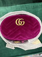 ⚠️ NEW RARE W/ TAGS~Gucci Marmont Belt Belt Bag Velvet Fuscia RETAIL IS $980💨