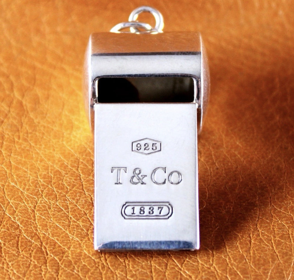⚠️ TIFFANY & CO.  Whistle Pendant 1837 Collection Sterling Silver 2 1/16" Length