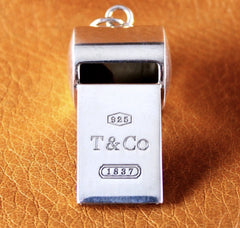 ⚠️ TIFFANY & CO.  Whistle Pendant 1837 Collection Sterling Silver 2 1/16" Length