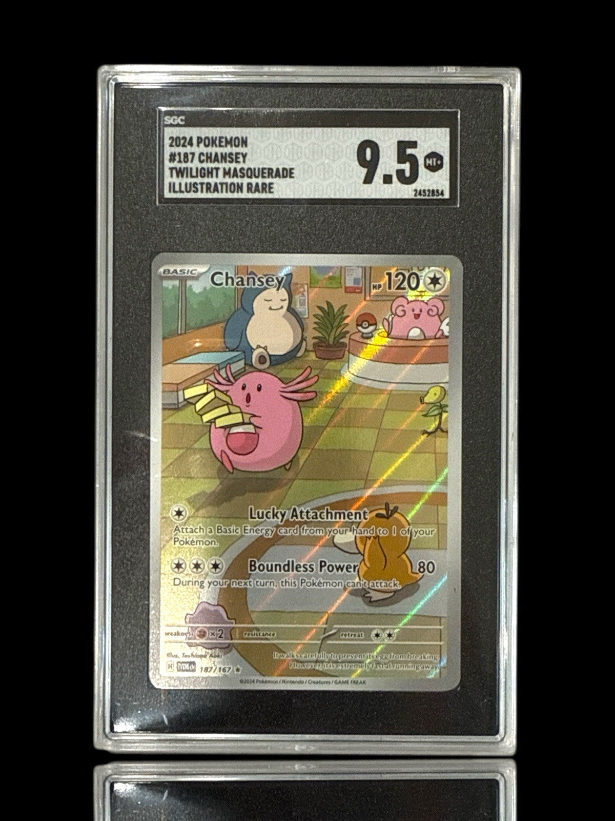 🌟Chansey 187/167: Twilight Masquerade Holo GRADE 9.5! FAST SHIP~SHOOT OFFER💨