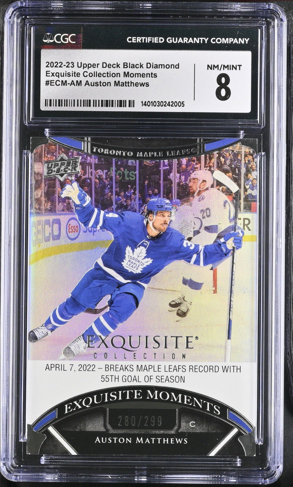 ‼️2022-23 UD Black Diamond Exquisite Collection Moments Auston Matthews POP 1!💨
