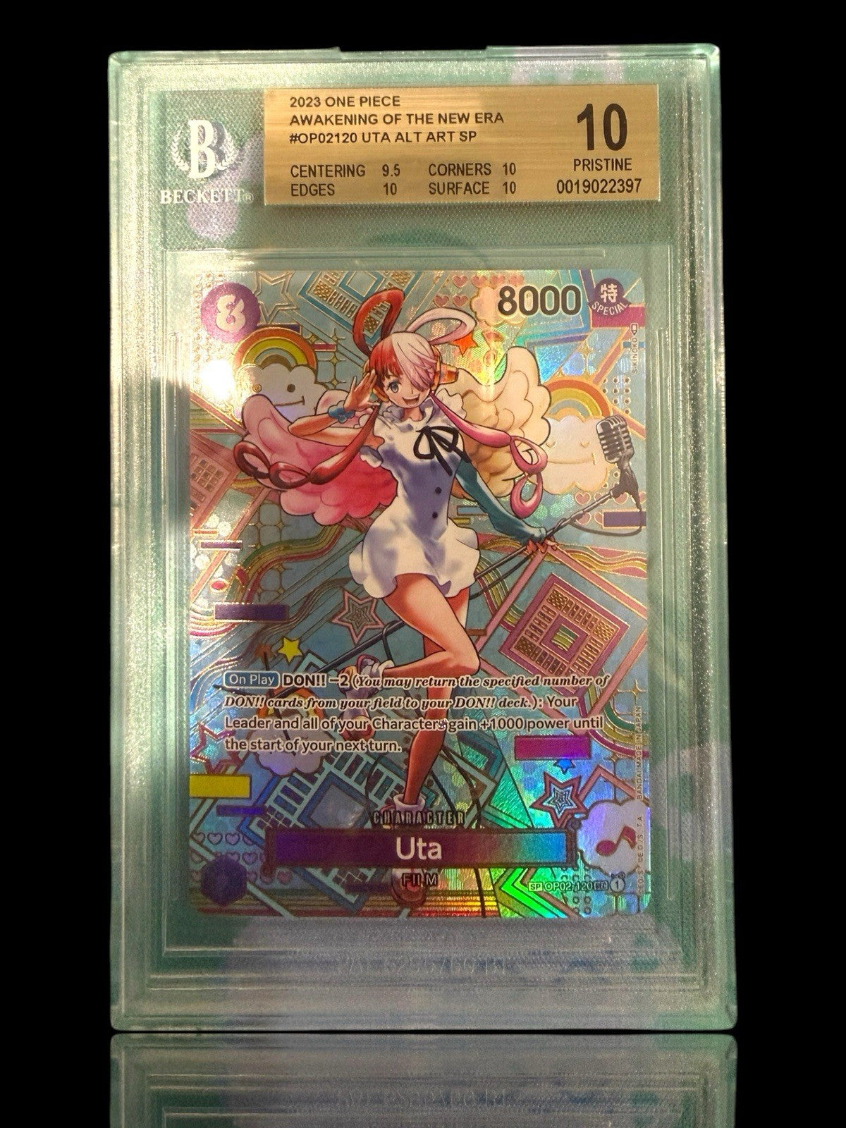‼️ One Piece Uta OP02-120 Awakening of the New Era BGS 10 PRISTINE SHOOT OFFER💨