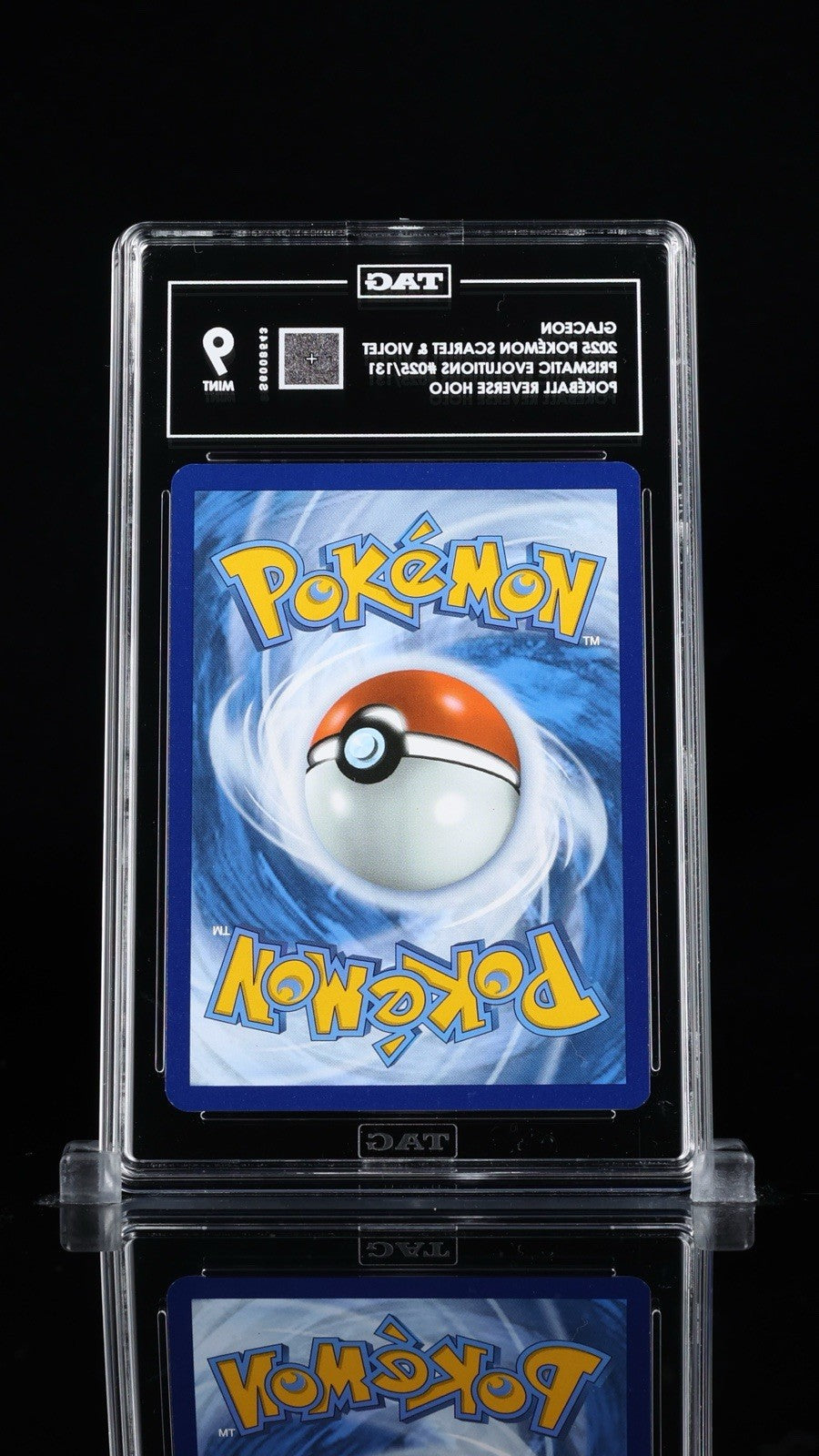 ‼️Glaceon 025/131 Sv: Prismatic Evolutions Holo TAG GRADE 9! SHIPS SAME DAY!💨