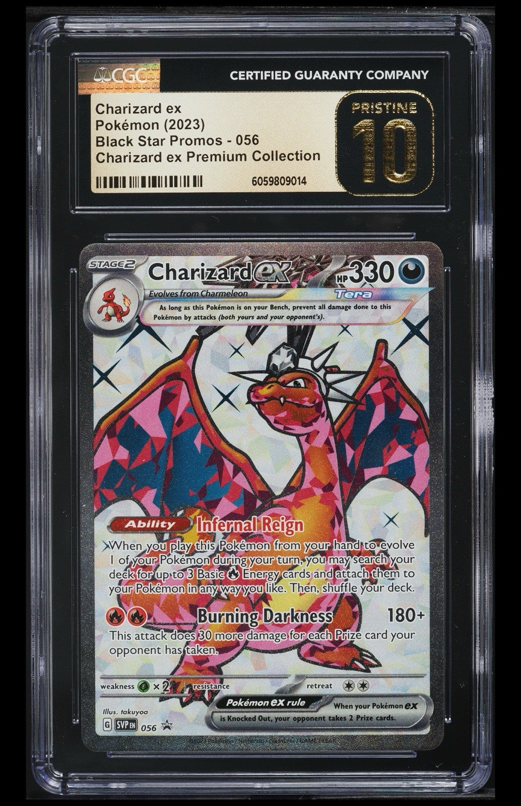 ‼️Charizard ex Pokémon (2023) Black Star Promos - 056- GRADE 10 PRISTINE 💨